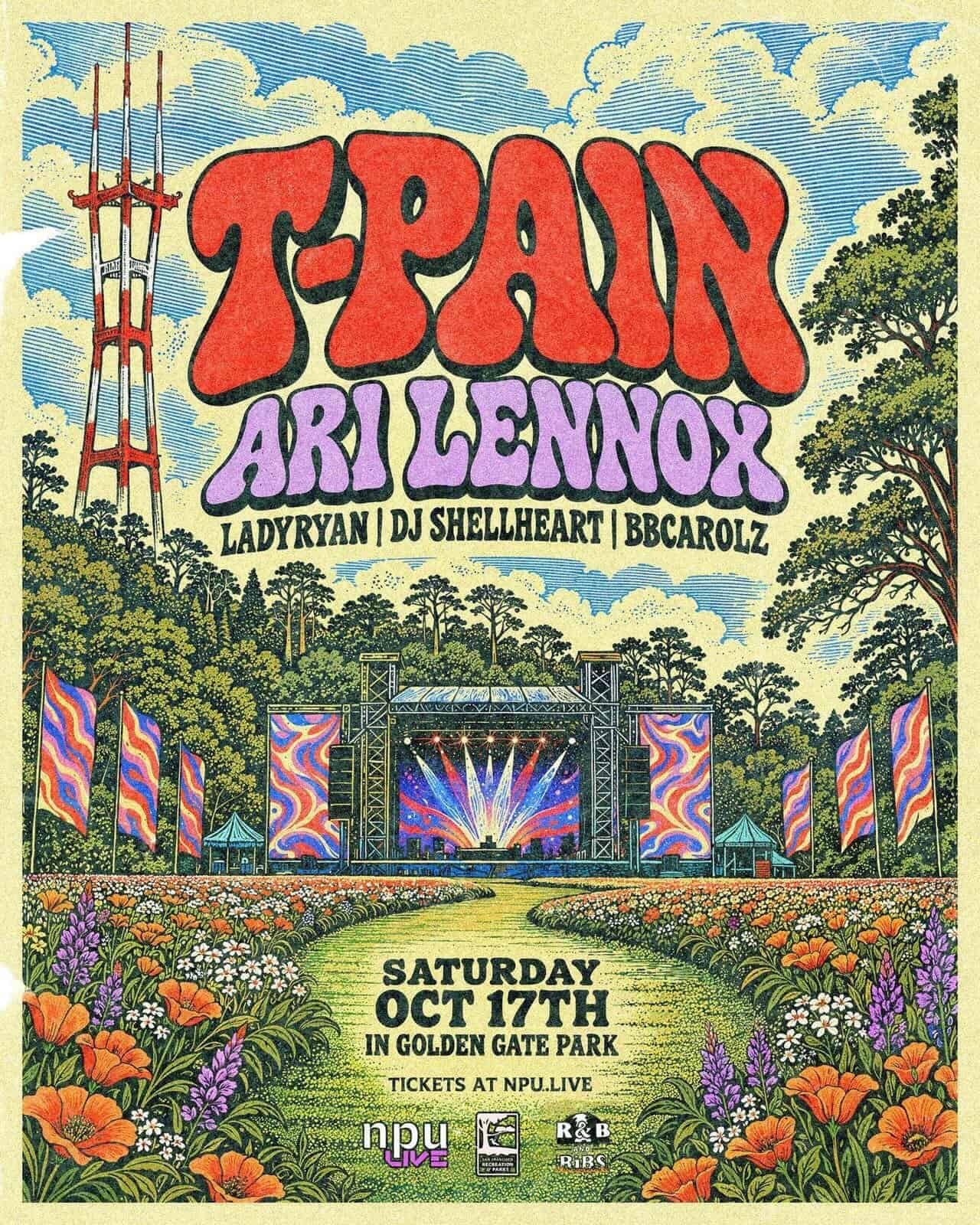 T-Pain w/ Ari Lennox Outdoor Concert (Golden Gate Park)